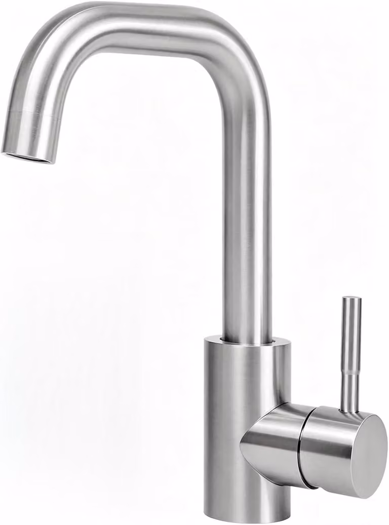 Miscelatore monocomando per lavabo, in acciaio inossidabile, per il bagno