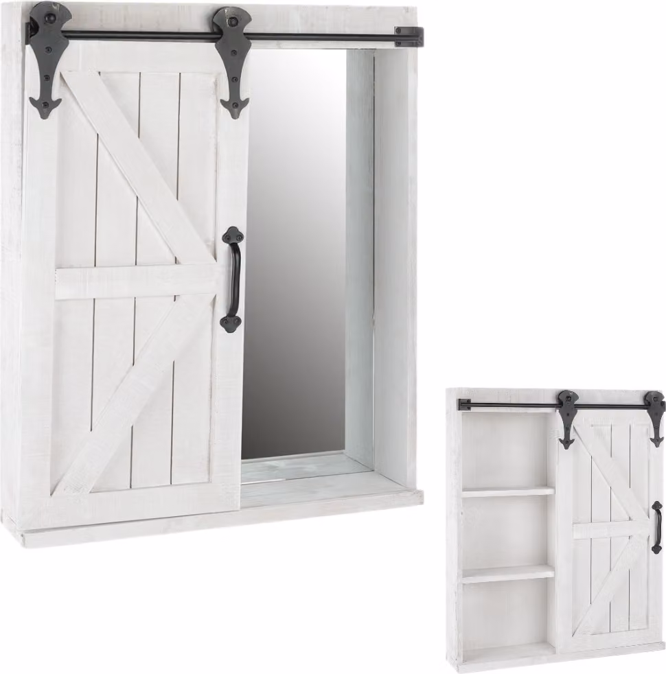 Mucola armadio a muro porta scorrevole specchio armadio a muro scaffale a muro armadio a muro pannello scaffale espositore armadio bagno - bianco