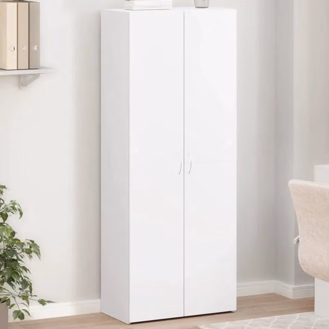Mobile pensile moderno vidaXL in MDF bianco opaco L: 60 cm, P: 32 cm, H: 153 cm