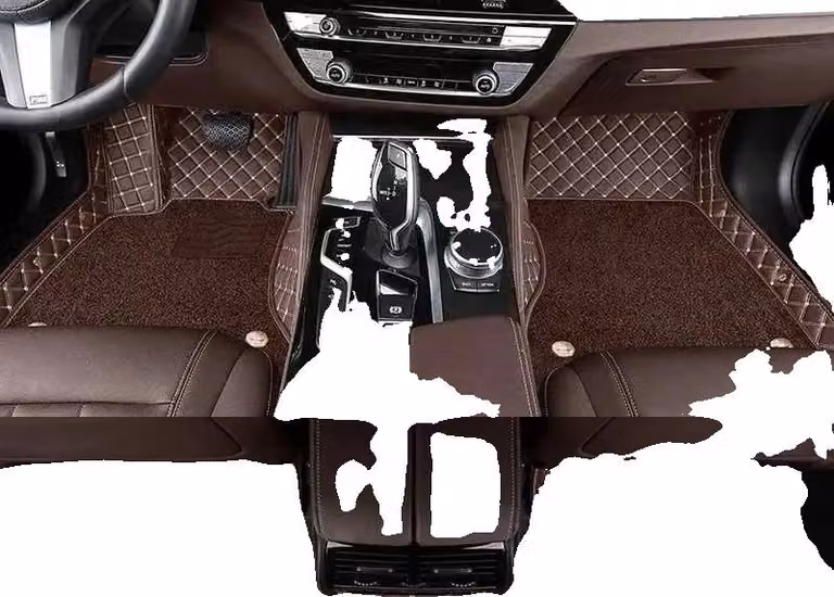 Tappetini per auto, design con bordi, facili da pulire, doppio strato