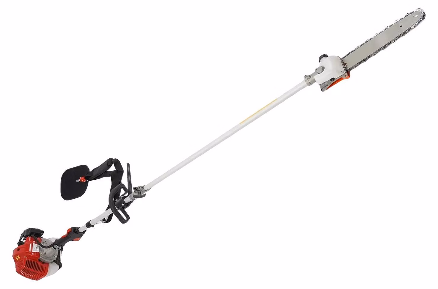 Troncatrice a catena telescopica, motore a 2 tempi da 42,7 cc, portata estesa, colore rosso, spina europea da 100-240 V