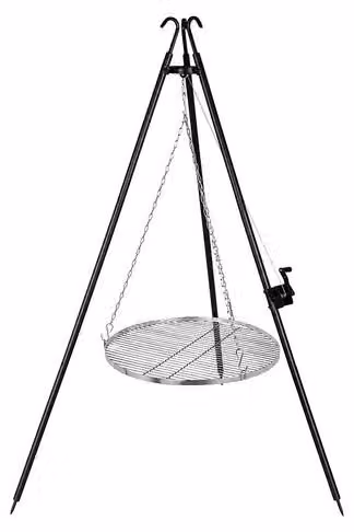Kaminer 27556 Treppiede per barbecue con griglia 190 x 70 cm