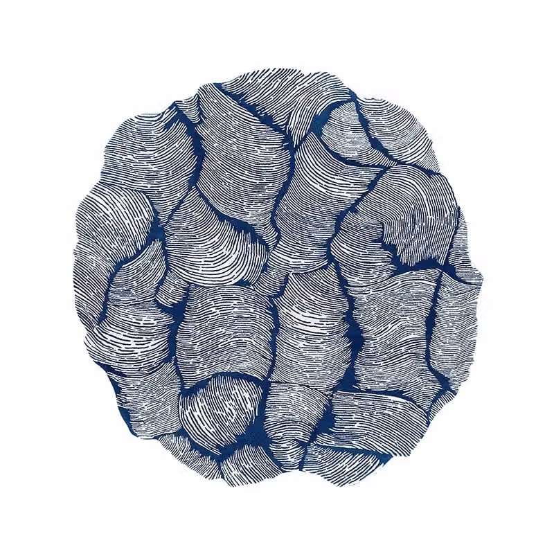 Tappeto Mohebban Oceano Round blue