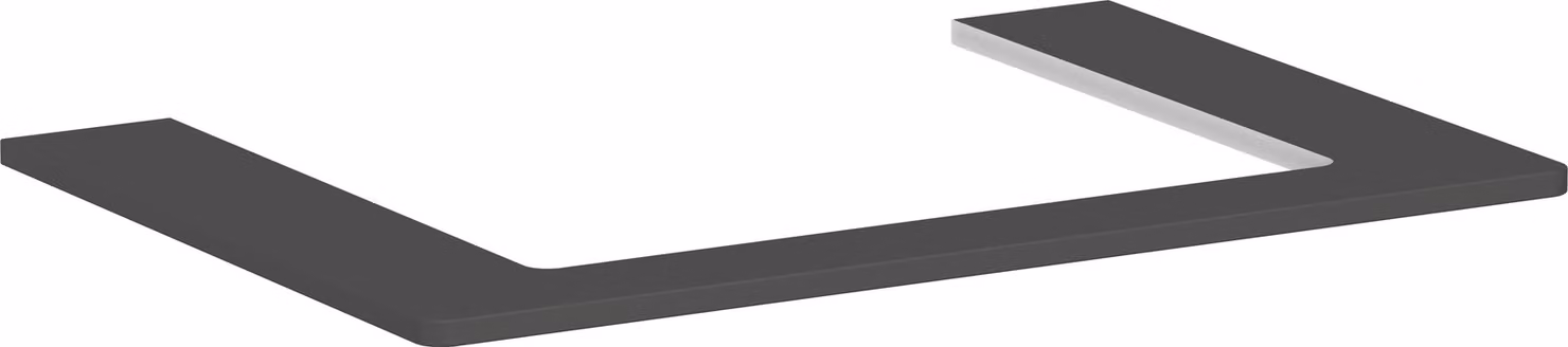 hansgrohe Xelu Q Console avec découpe au centre, 600x480, pour vasque à poser, polie, 54109910, 54109910