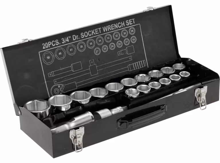Set di utensili da 3/4", 20 pezzi.