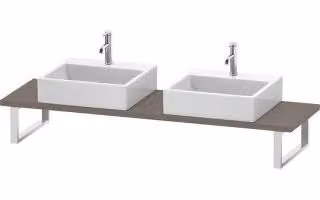 Duravit Console Cpmpact L-Cube 80-200x48cm, 2 A., Stär 3cm, bas. ma
