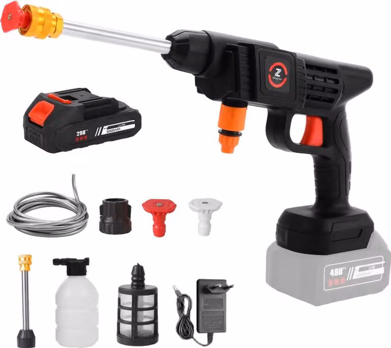 Pistola a spruzzo ad alta pressione, potenza 200W, design cordless, 10000mah, elettrica