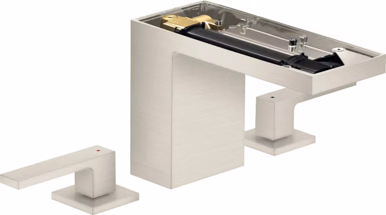 hansgrohe AXOR MyEdition Mitigeur de lavabo 3 trous 110, avec vidage Push-Open, sans plaque, saillie 150mm, 47072800, 47072800