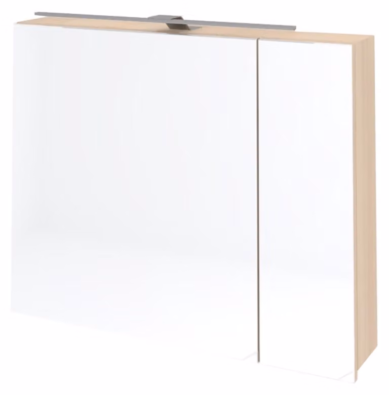 Kolpa OXANA, mobiletto con specchio e illuminazione LED, modello TOO 80 ACACIA LIGHT - LED, SW, S