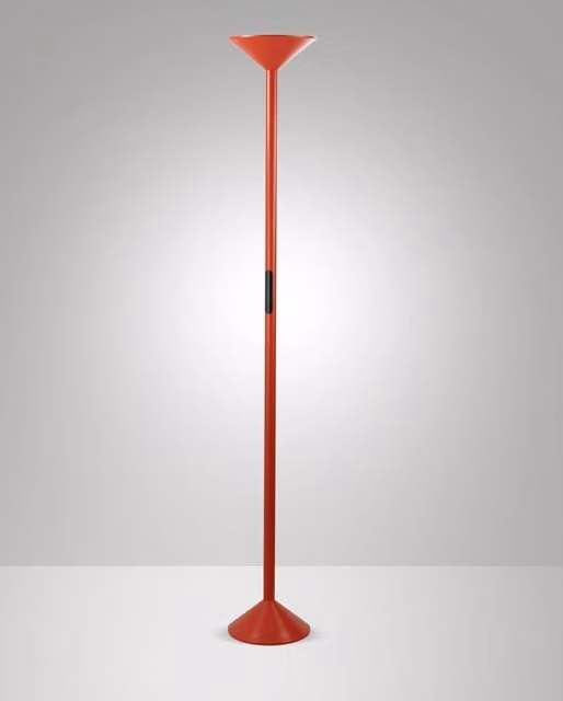 Lampada da terra Tratto LED 50W 4000lm CCT Rosso - Struttura in metallo e metacrilato, Dimmerabile al tocco, IP20, 175.5cm - Tratto Design