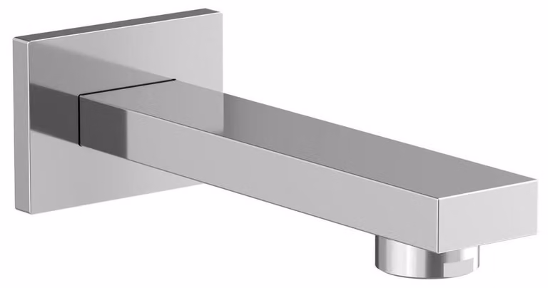Bocca di erogazione a parete, quadrata, 160 mm, cromo