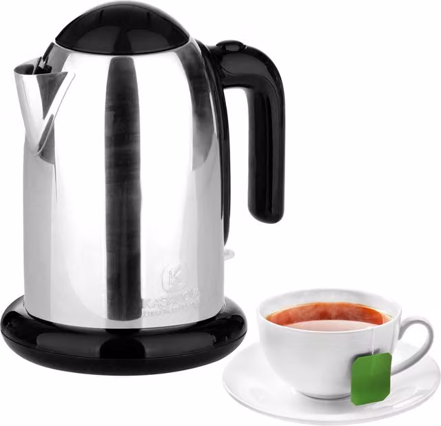Bollitore K Line Kasanova in acciaio inox nero e argento da 2200W