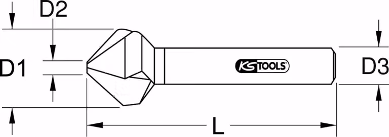KS TOOLS HSS Co svasatura e sbavatura 75°, 6,3 mm - 336.0110