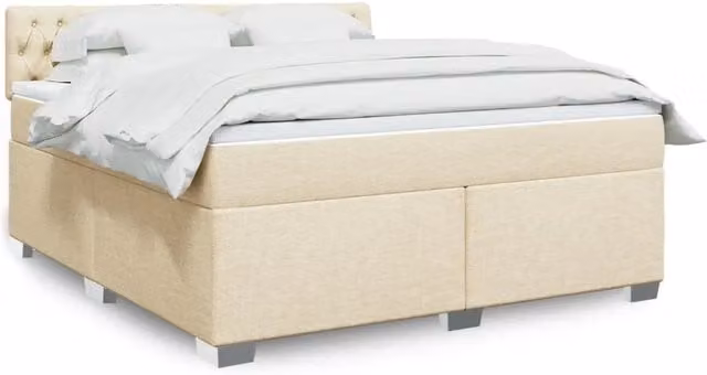 Letto Ibrido con Materasso e Struttura in Legno di Pino vidaXL, Colore Beige e Bianco, L/P: 180 x 200 cm