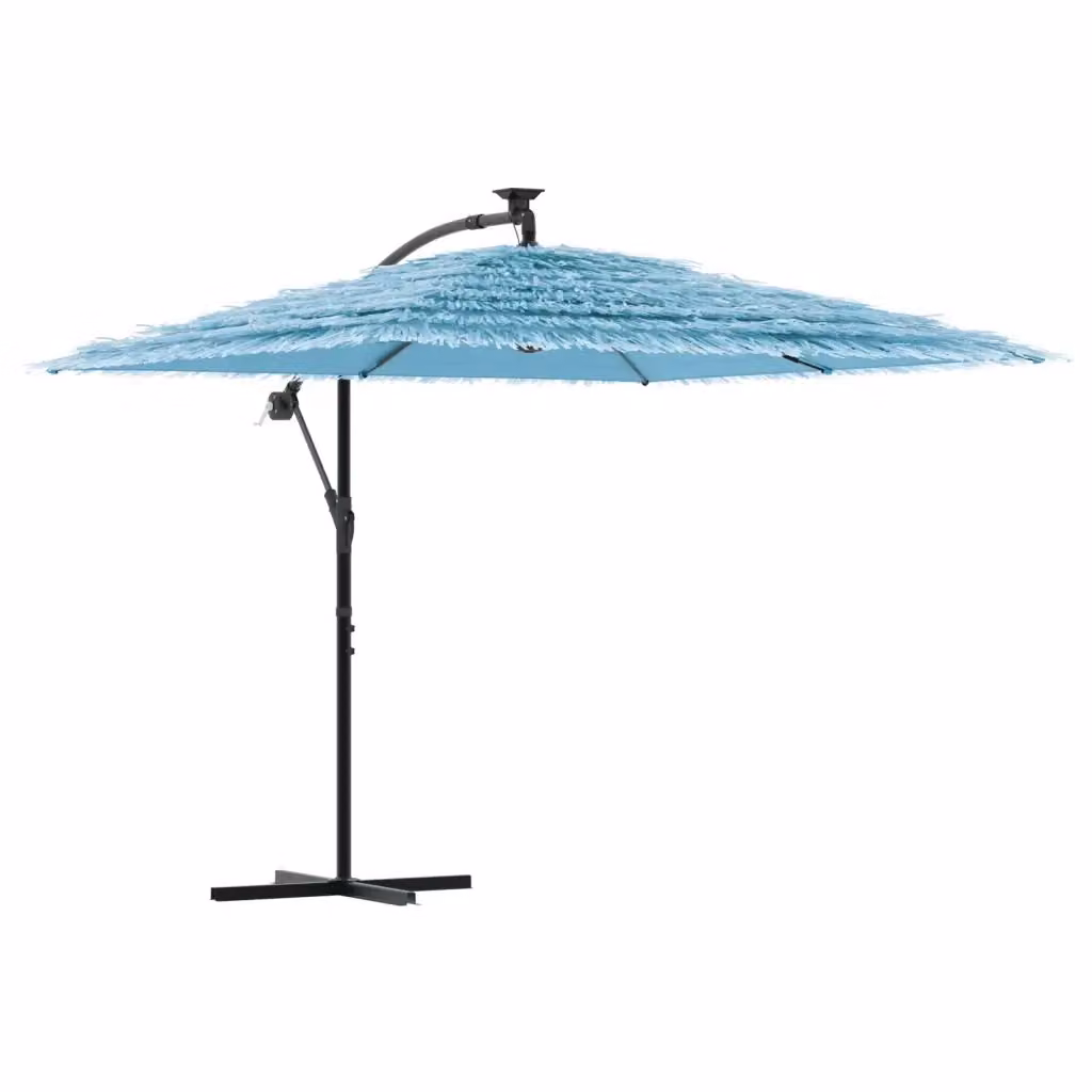 Ombrellone da giardino vidaXL blu con palo centrale in acciaio e copertura in poliestere L/P/H: 246 x 246 x 230 cm – 2