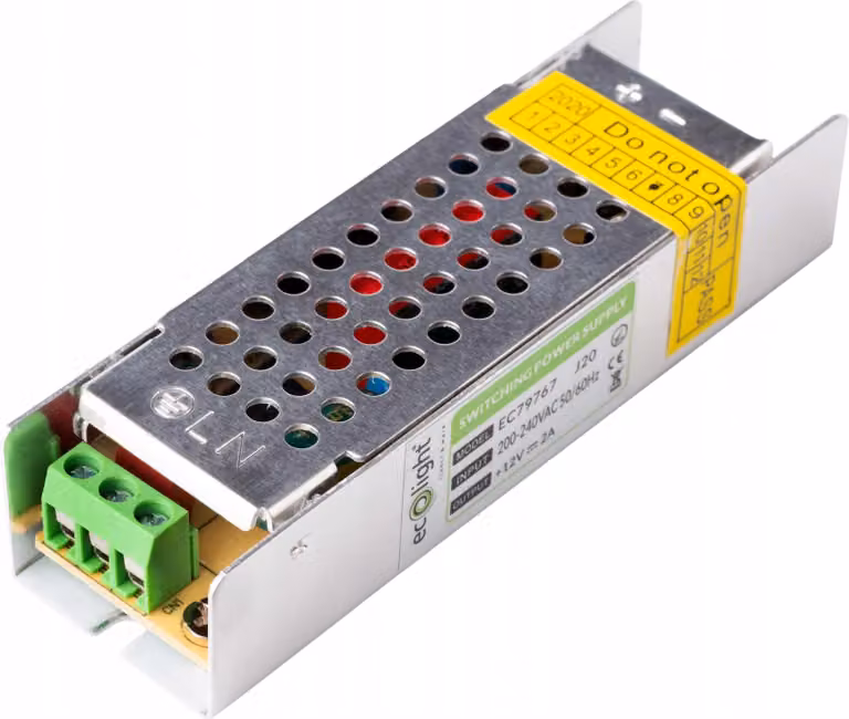 Alimentatore LED 25W 12V 2A IP20 SLIM 100x30x21 Ecolight EC79767