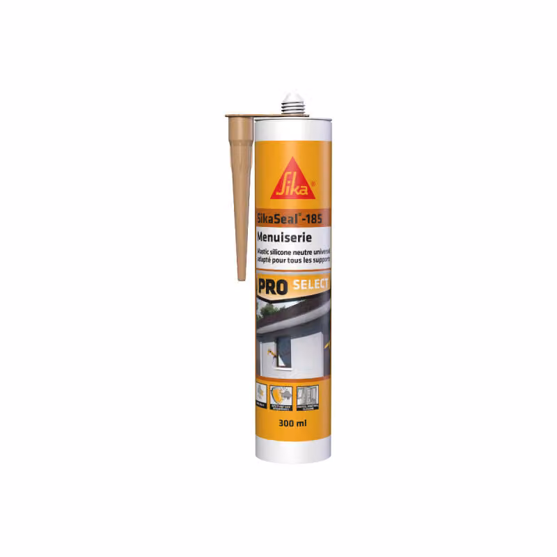 Mastice siliconico SIKA Sikaseal-185 per falegnameria - Beige pietra - 300 ml