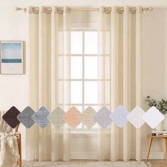 Set di tende - multifunzionali - set da 2 pezzi - 100% poliestere - 140 x 225 cm