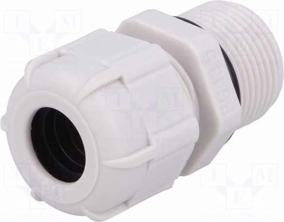 1 x Raccordo per cavo grigio, modello BM4013L, grado di protezione IP68, con filettatura allungata
