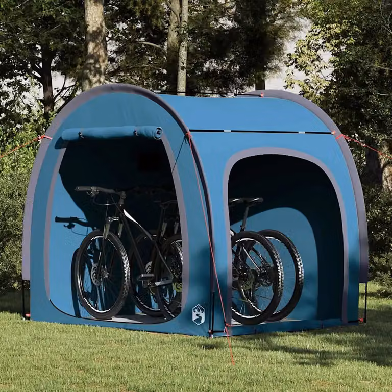 Tenda porta biciclette a cupola vidaXL Blu L 210 cm x P 156 cm x H 180 cm
