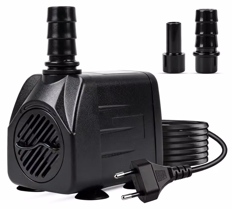 Pompa per fontana ultra-silenziosa, 10W, 600 litri/ora, cavo da 1,5 metri