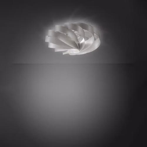 Plafoniera Moderna Polilux ® Argento 1 Luce E27 D60Cm