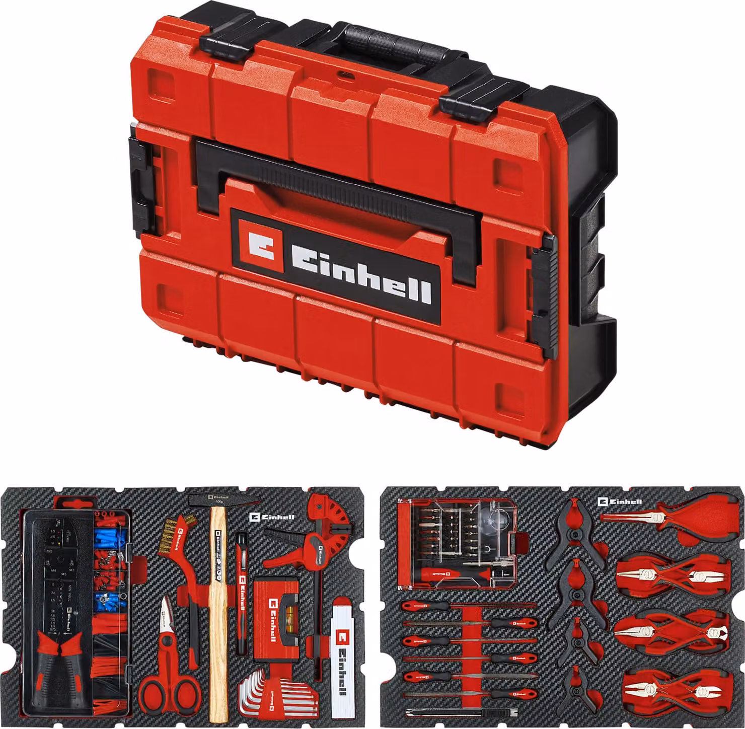 Cassa degli attrezzi EINHELL per hobbisti, 370512, E-Case, 153 pezzi