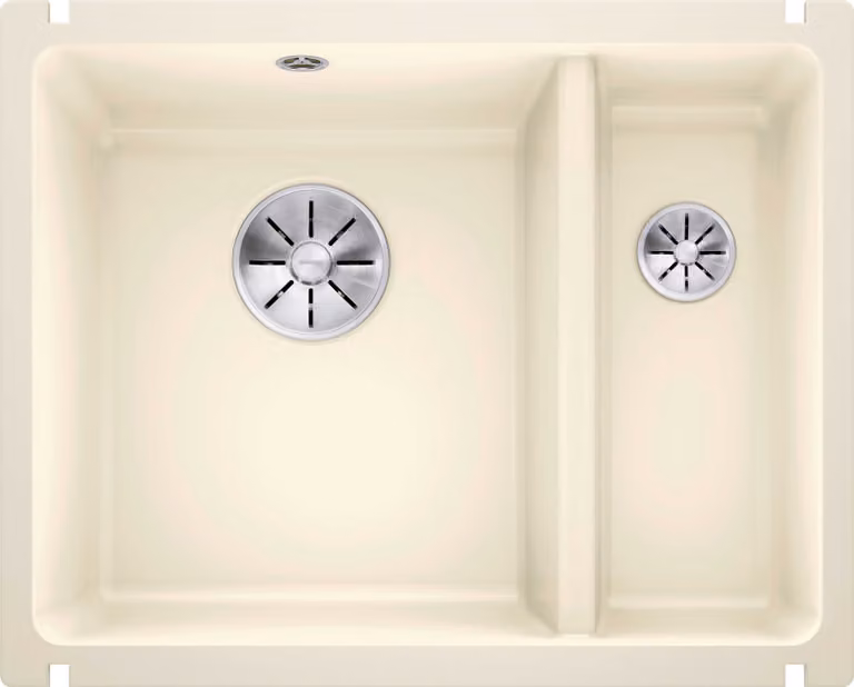 BLANCO SUBLINE 350/150-U lavello sottopiano / Vetroceramica / magnolia lucido / vasca sinistra / tappo