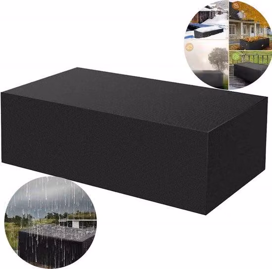 Copertura per mobili da giardino in tessuto Oxford 210D resistente all'acqua, per uso esterno - 315 × 160 × 74 cm - Antivento, impermeabile, resistente alla neve, resistente ai raggi UV - Copertura impermeabile per mobili da giardino, tavoli e sedie - Ada