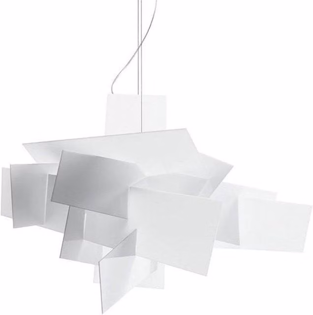 Lampada a sospensione LED Foscarini Big Bang bianca con altezza regolabile