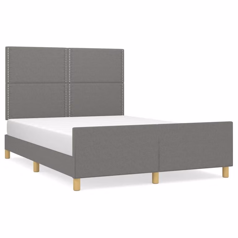Giroletto senza Materasso Grigio Scuro 140x200 cm Tessuto