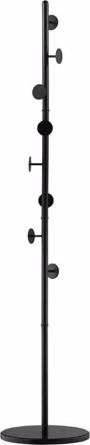 Appendiabiti da terra HOMCOM con 8 ganci e base in marmo, ideale per ingresso e camera da letto, nero, L/P/H: 35 x 35 x 170 cm