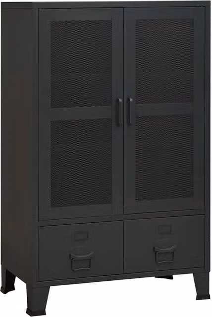 Armadio Classificatore Industriale Nero 70x40x115 cm in Metallo CFW5147880
