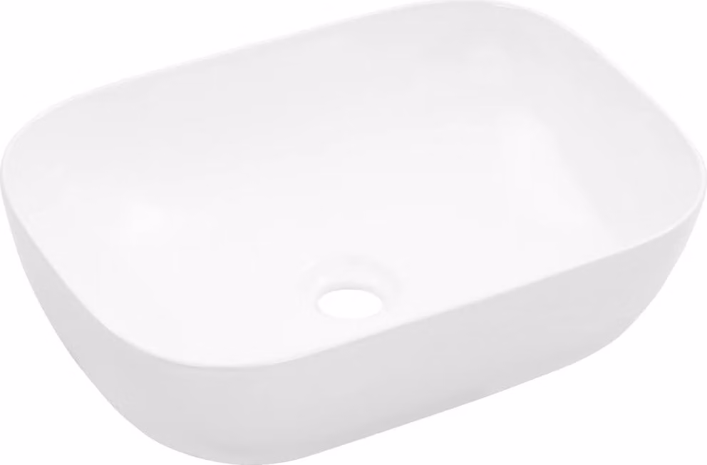 The Living Store Lavabo 45,5 x 32 x 13 cm in Vetroceramica bianca
