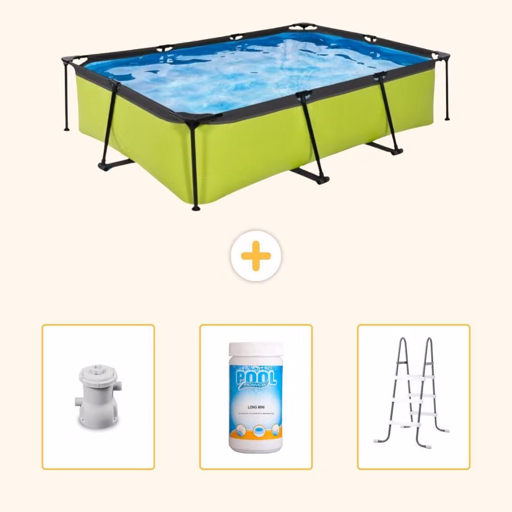 Piscina fuori terra rettangolare - 300x200x65 cm - 4 pezzi - SCB84