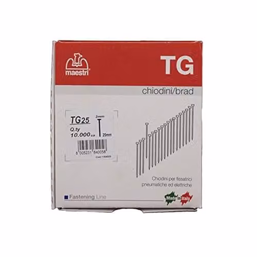 Chiodi Mm 25 Pz  5000 Testa Groppino Tg/25 Maestri