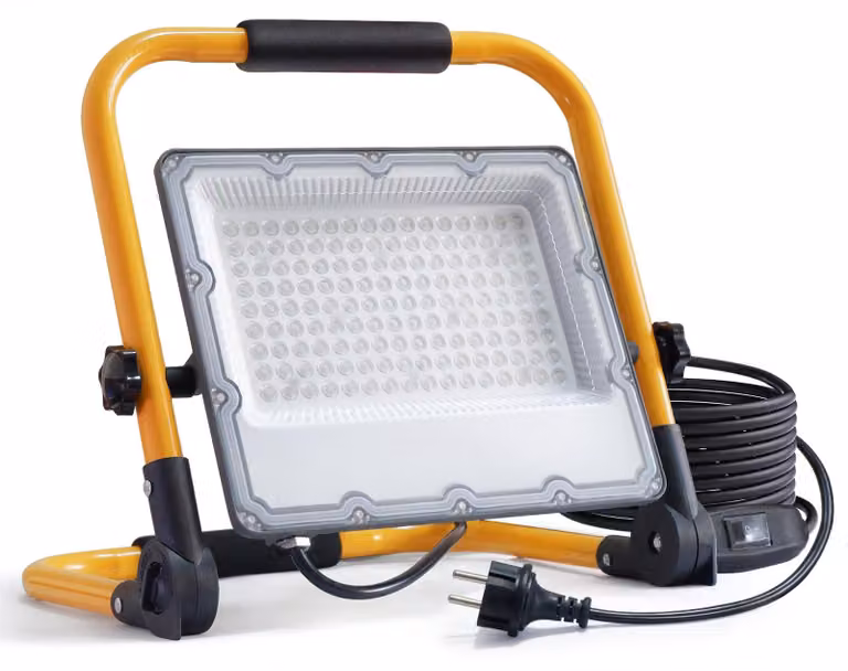 Lampada da lavoro a LED, 100 W - 10000 lumen - Cavo in gomma VDE, 4 metri