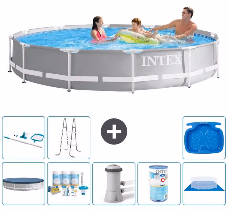 Struttura per piscina a forma di prisma - 366x76 cm - composta da 9 elementi - modello S31931