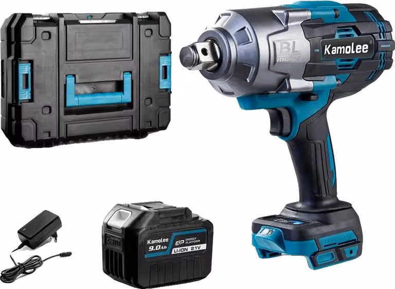 Avvitatore a impulsi, coppia elevata, fonte di alimentazione versatile, 1 batteria Pla da 90 Ah, UE