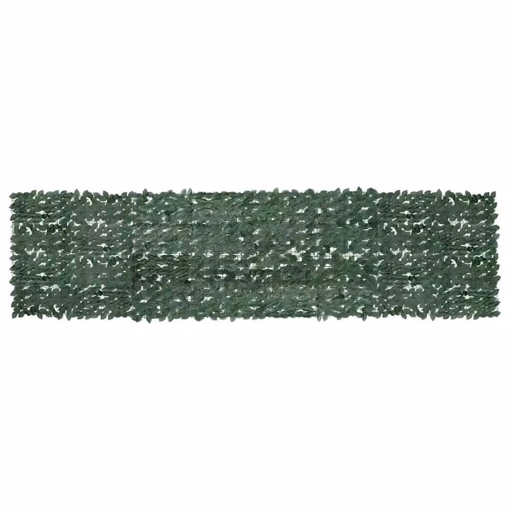 vidaXL Paravento da Balcone con Siepe Artificiale Verde Scuro L: 400 cm, H: 100 cm