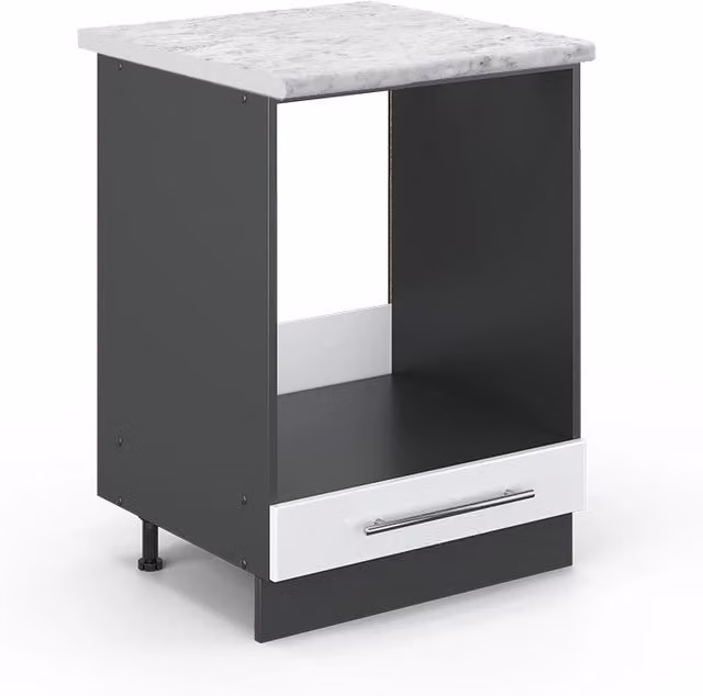 Mobile per forno da incasso Vicco Fame-Line Bianco lucido/Antracite L: 60 cm, P: 60 cm, H: 82 cm
