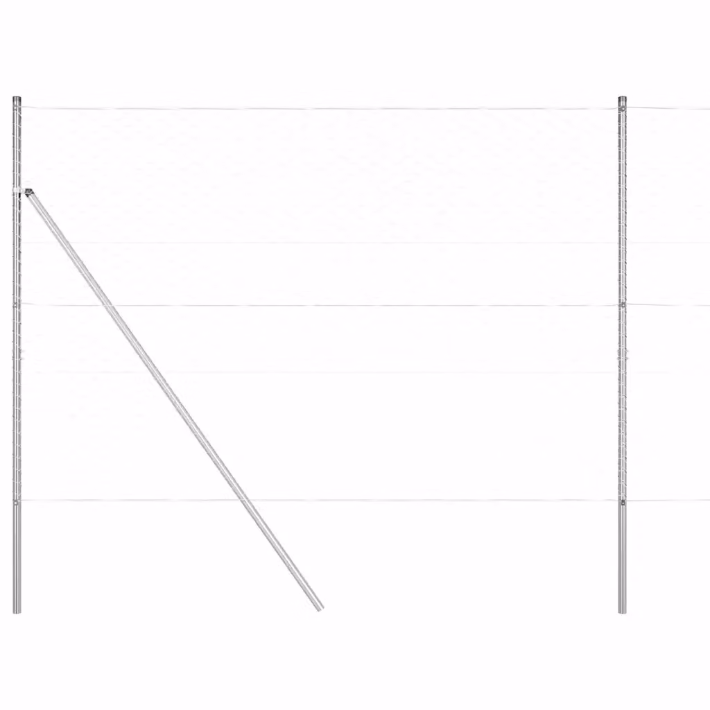 Recinzione esagonale in acciaio zincato vidaXL Argento L: 50 m, H: 1,5 m – 2