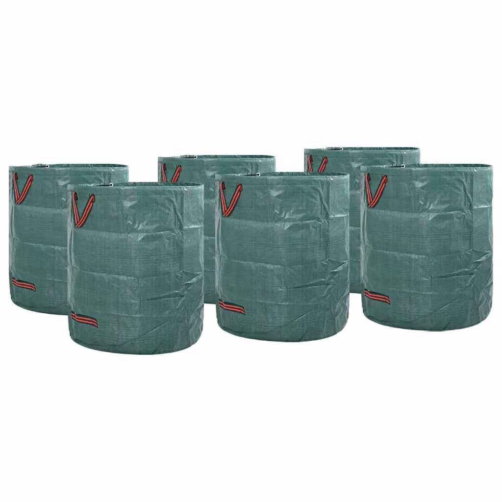 Set di 12 sacchi per rifiuti da giardino vidaXL in plastica verde da 120 l