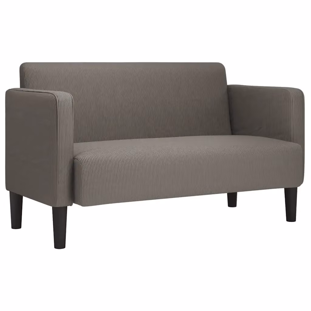 Divanetto moderno vidaXL in tessuto a coste grigio, L: 109 cm, P: 68 cm, H: 74,5 cm – 2