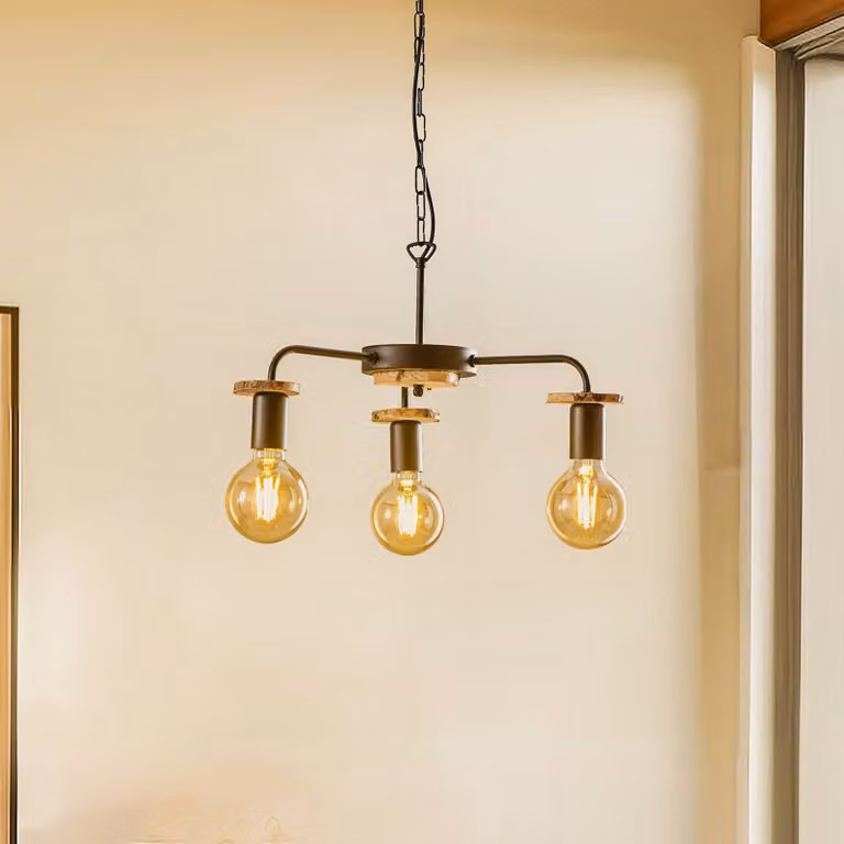 Lampada a sospensione Yorik Lamkur, dimmerabile, Nero, Soggiorno / Sala da pranzo, Metallo, Moderno, Lampada a sospensione