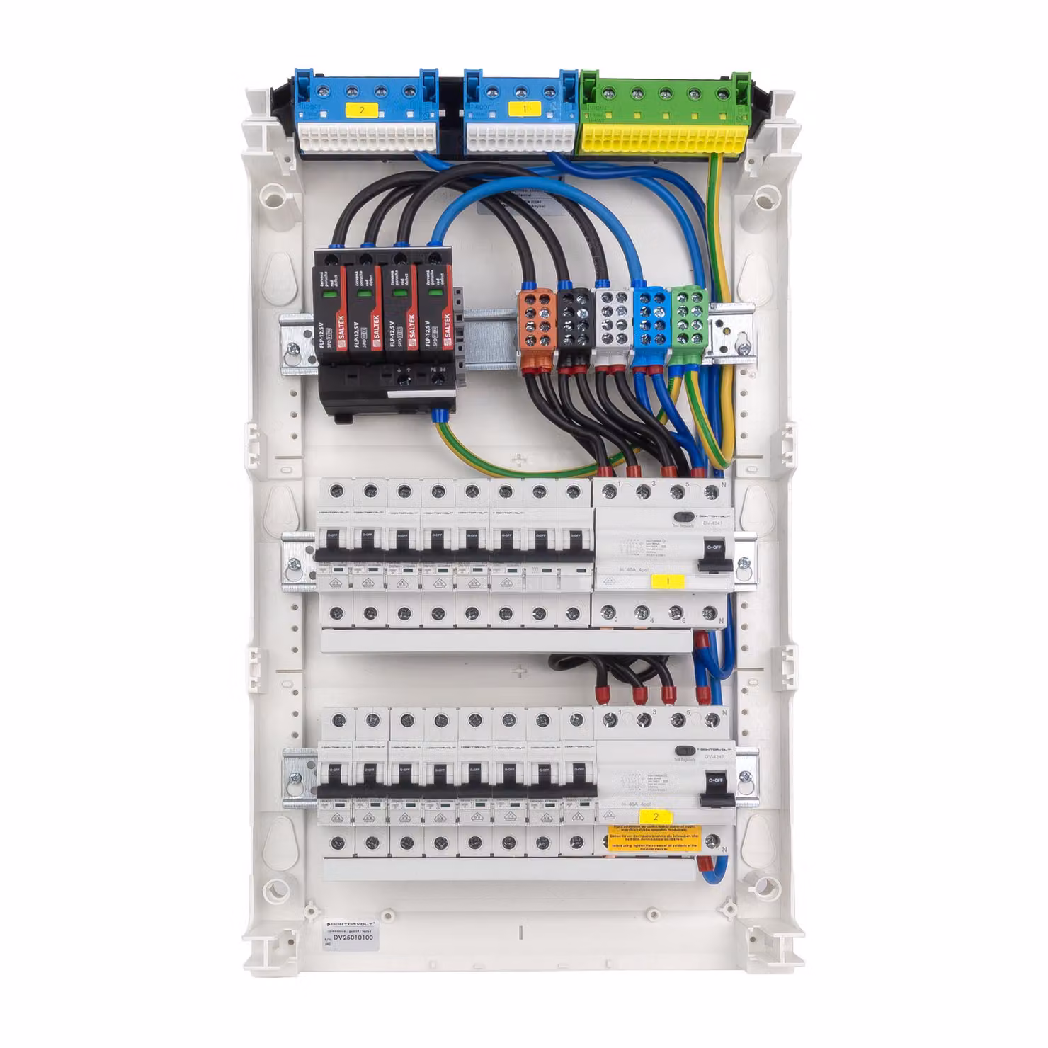 Scatola portafusibili Scatola di distribuzione da superficie Hager 3x12 moduli 14xMCB 2xRCCB VDE protezione da sovratensioni armadio di distribuzione cablato fusibili 515x305x96,5m