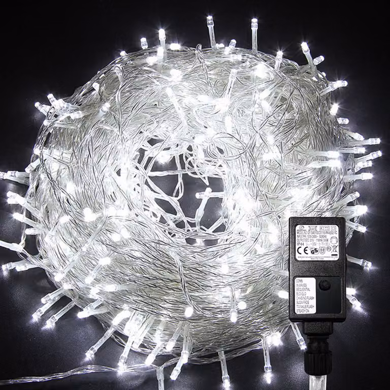 Jopassy 100M 1000 LED luci fiabesche bianco freddo 8 modalità di luce festa giardino interno esterno decorazione luci di Natale IP44