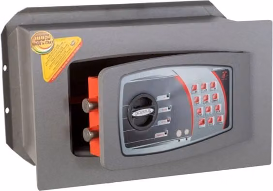 Cassaforte a muro Technomax DT/3 con apertura elettronica in acciaio grigio