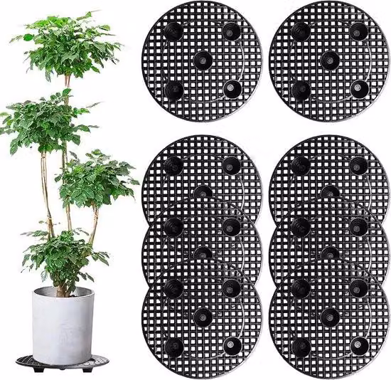 Tavolino in plastica per interni ed esterni, diametro 20 cm, set da 8 pezzi