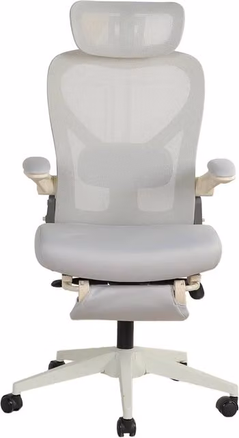 Sedia da ufficio ergonomica pieghevole grigia in schiuma 62 x 48,5 x 129 cm